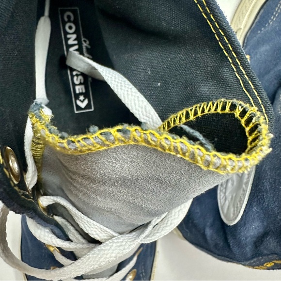 🥂SOLD🥂Converse Chuck Taylor Blue Suede Maize Detail Custom Sneakers, 10 - Picture 12 of 14